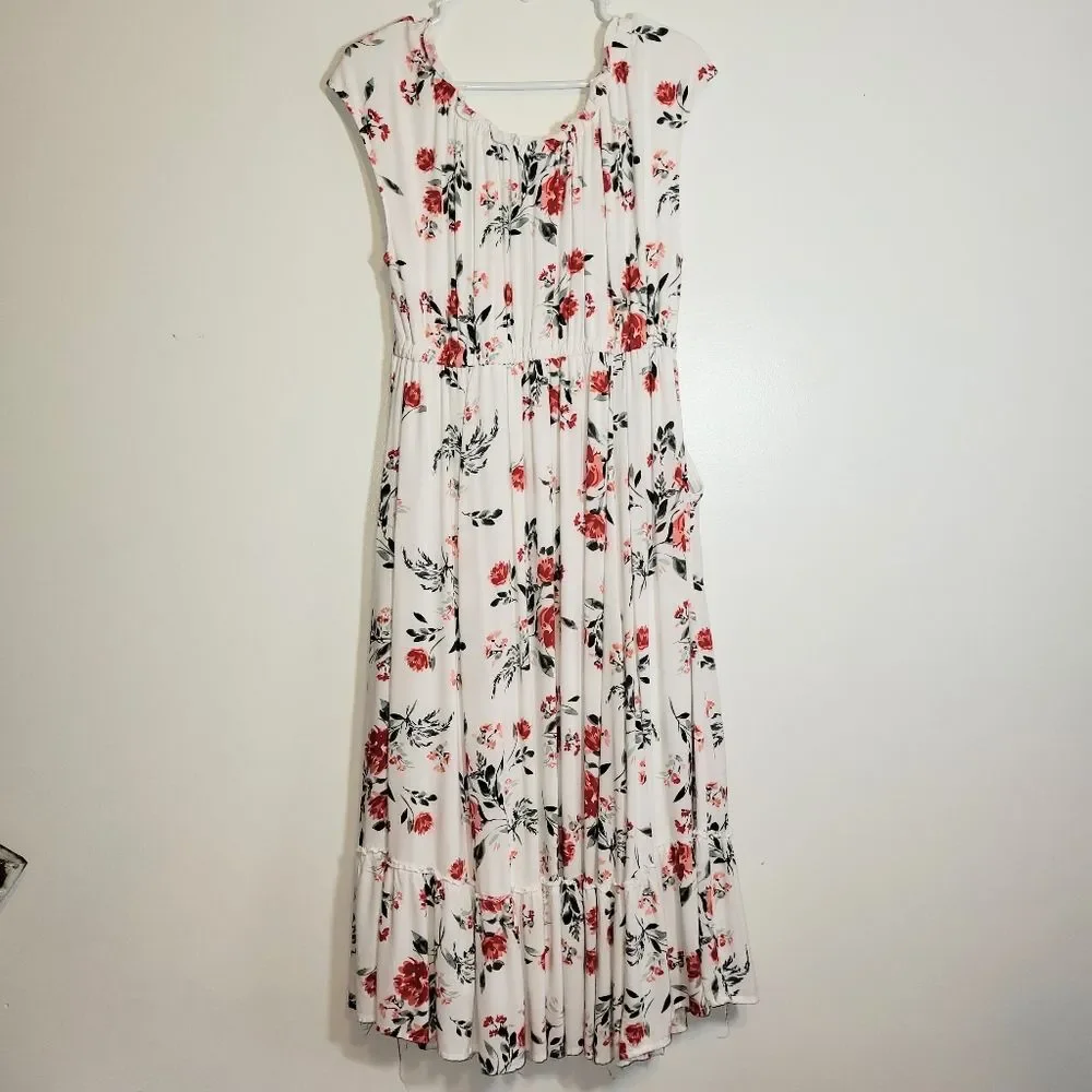 Torrid Midi Challis Floral Dress 0 0X - Picture 5 of 13